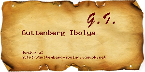 Guttenberg Ibolya névjegykártya