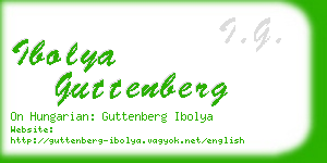 ibolya guttenberg business card